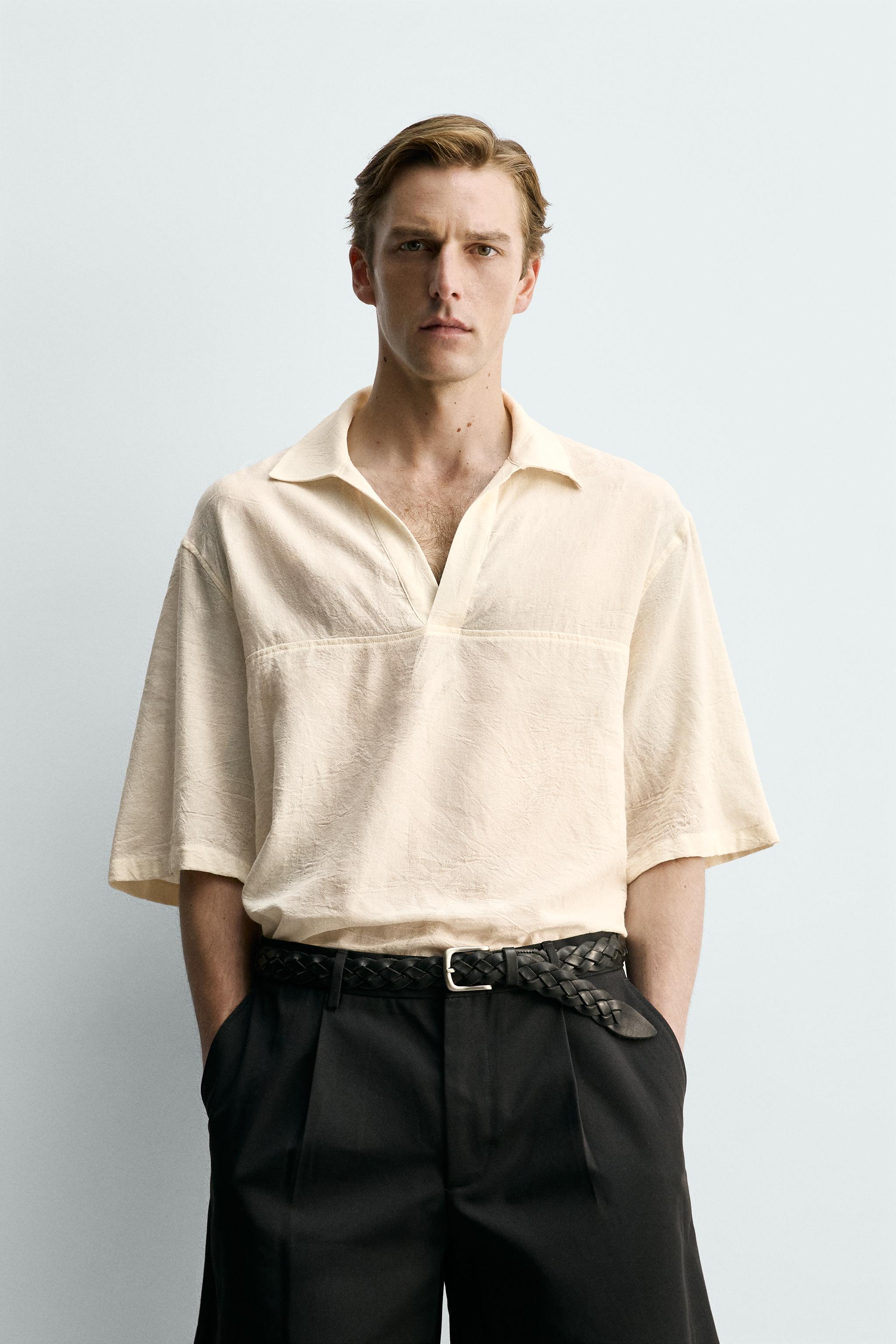 COTTON VISCOSE BLEND POLO SHIRT